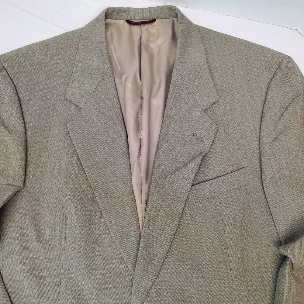 Hart Schaffner & Marx Vintage Wool Blazer 44R Brown Textured USA Grandpa Core